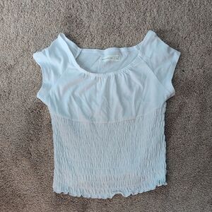 Abercrombie  Kids Girls White Cap Sleeve Blouse